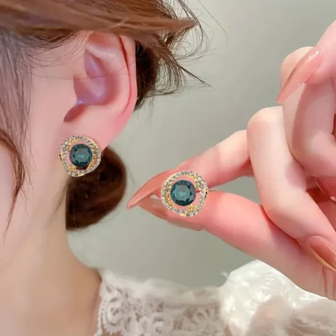 925 sterling silver handmade Stylish peacock design multicolor stone stud  earring fabulous hanging pearls guttapusalu jewelry s1205 | TRIBAL ORNAMENTS